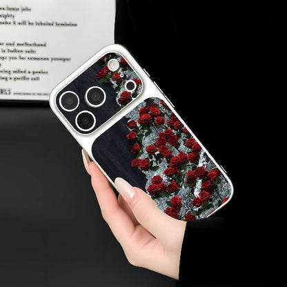 AG Glass Red Rose Wall Apple Phone Case
