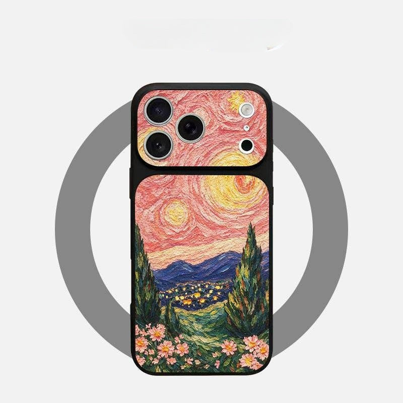 Oil painting forest Apple phone case