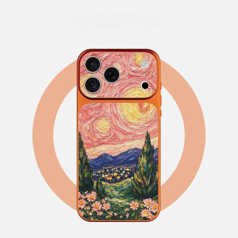 Oil painting forest Apple phone case