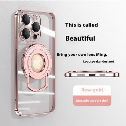 Magnetic pull rod bracket Apple phone case