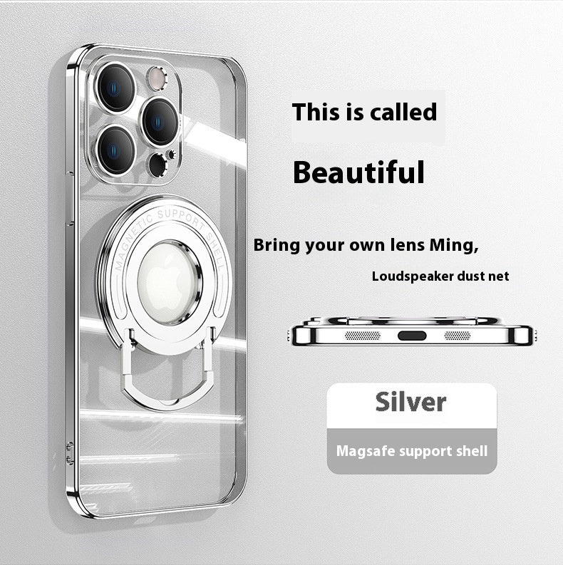 Magnetic pull rod bracket Apple phone case