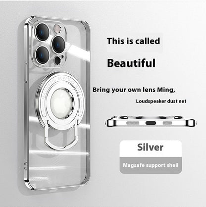 Magnetic pull rod bracket Apple phone case