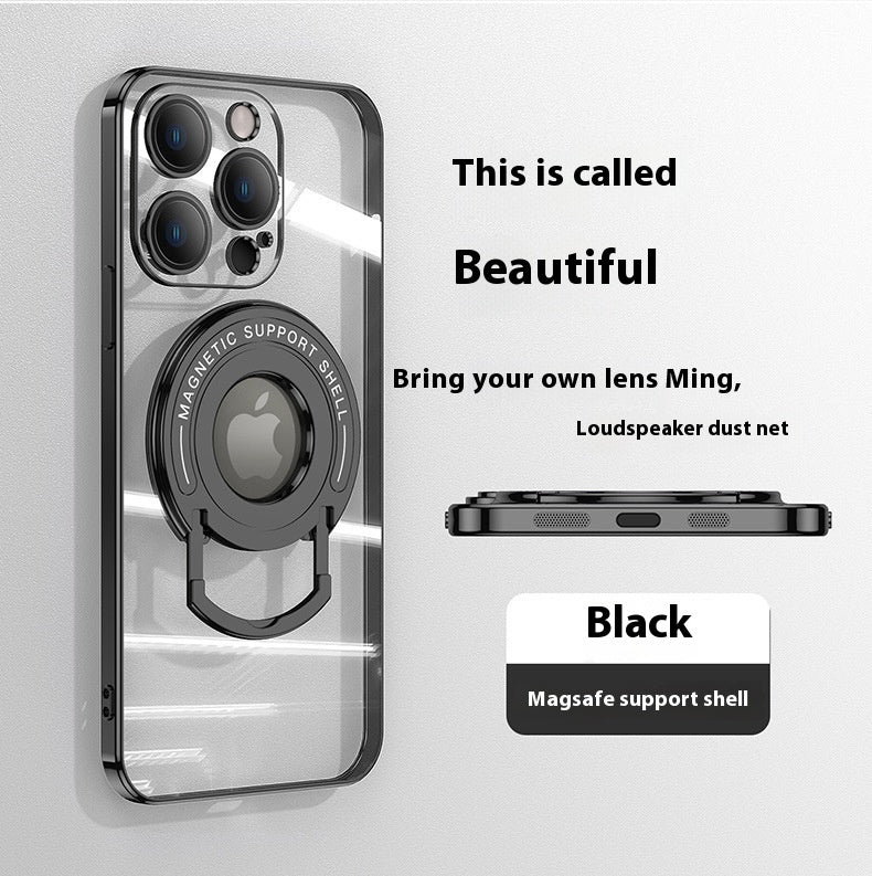 Magnetic pull rod bracket Apple phone case