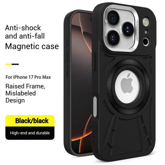 Flash Shield Missing Label Silicone Magnetic Apple Phone Case