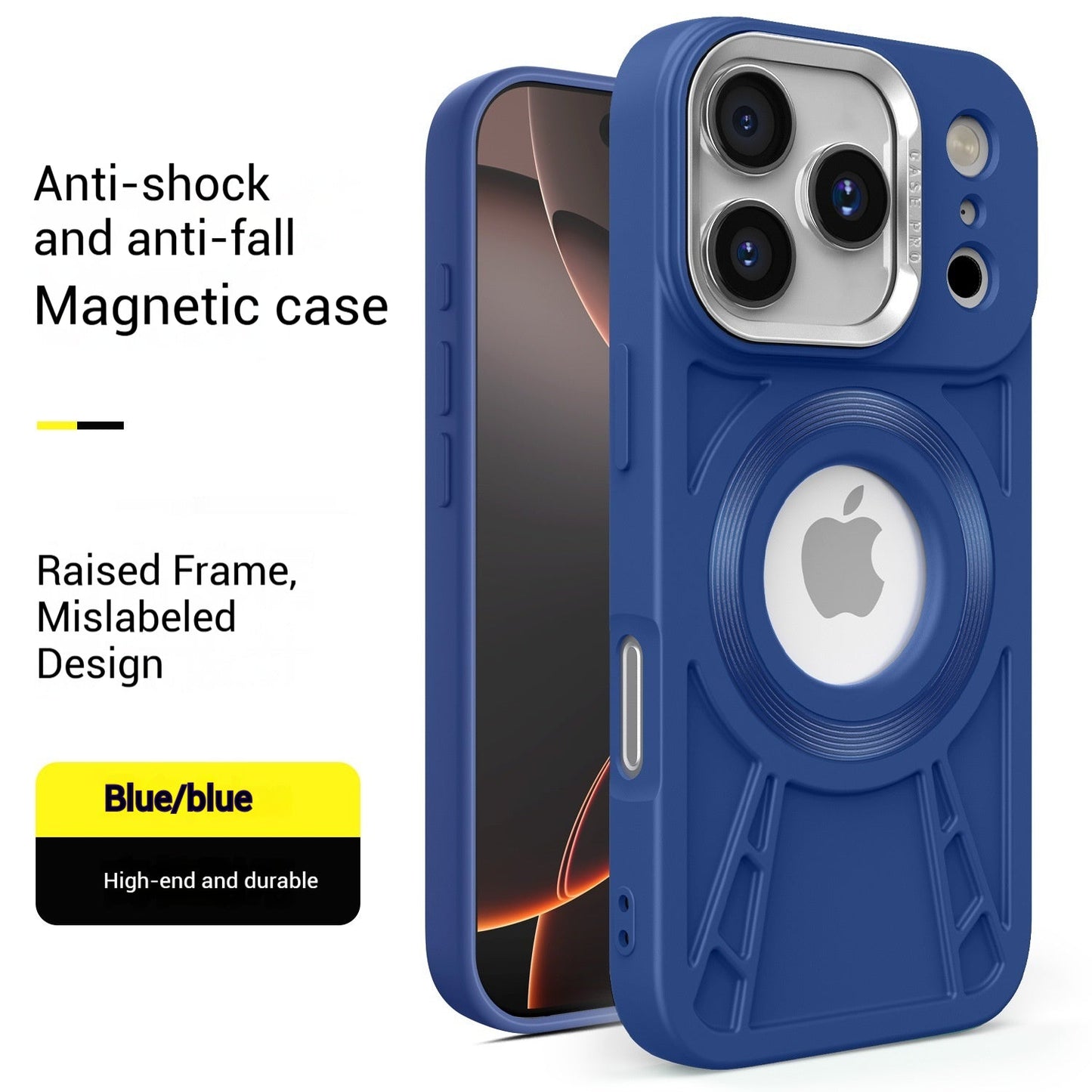 Flash Shield Missing Label Silicone Magnetic Apple Phone Case