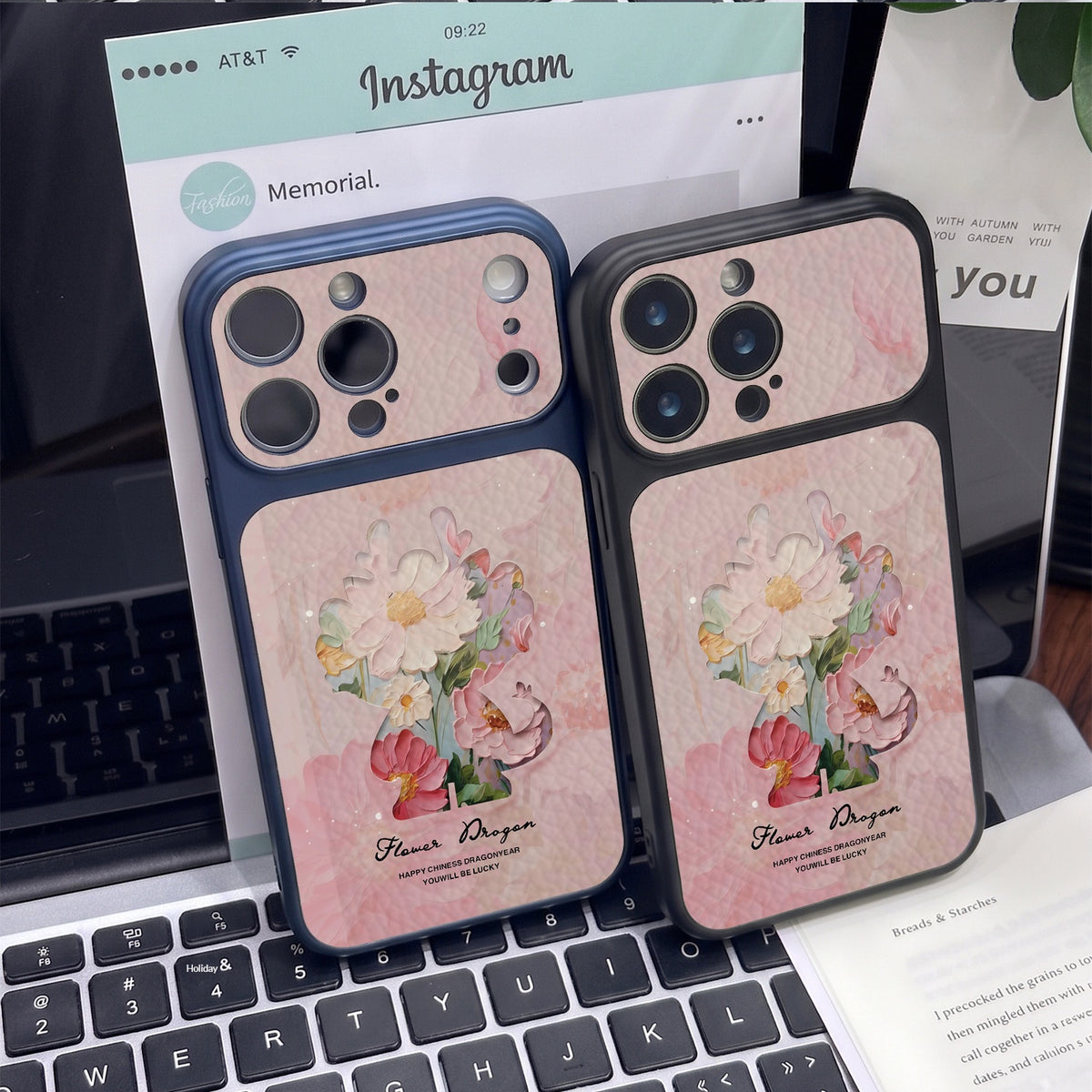Colorful floral Apple phone case