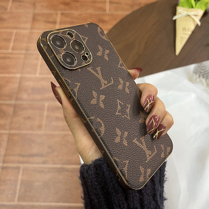 Fashion brand leather luxury high-end iPhone case