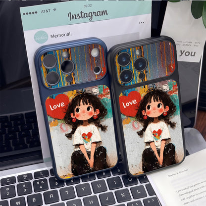 Graffiti Heart Girl Apple Phone Case