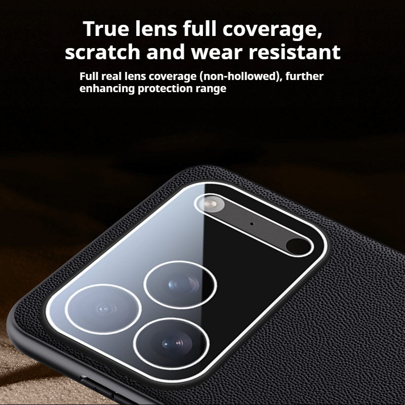 Nappa leather full-coverage shockproof Apple phone case
