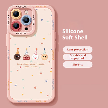 Cute donut silicone Apple phone case