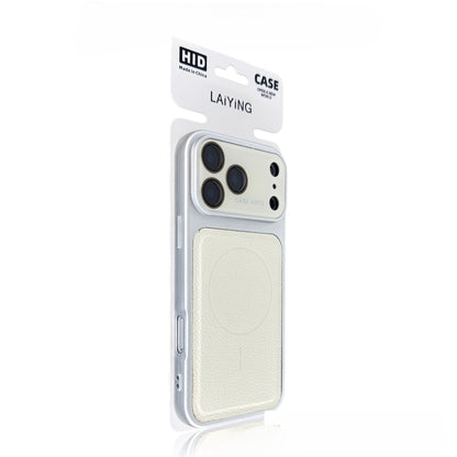 Crystal Lens Lychee Texture Magnetic Apple Phone Case