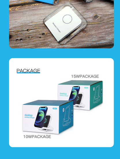 Wireless charger mobile phone fast charging vertical desktop stand