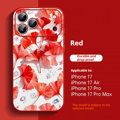 Lambskin shockproof Apple phone case