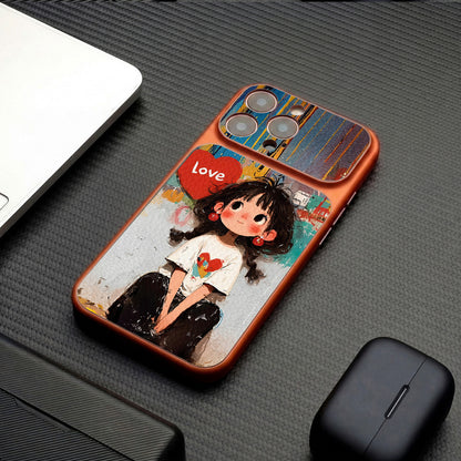 Graffiti Heart Girl Apple Phone Case