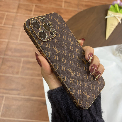 Fashion brand leather luxury high-end iPhone case