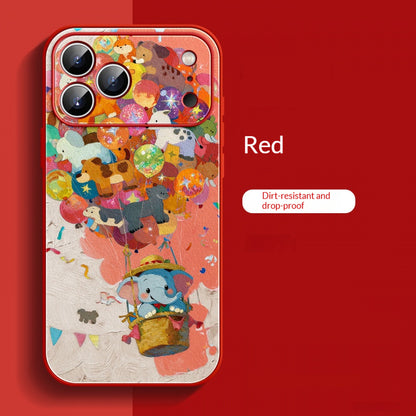 Lambskin Elephant Hot Air Balloon iPhone Case