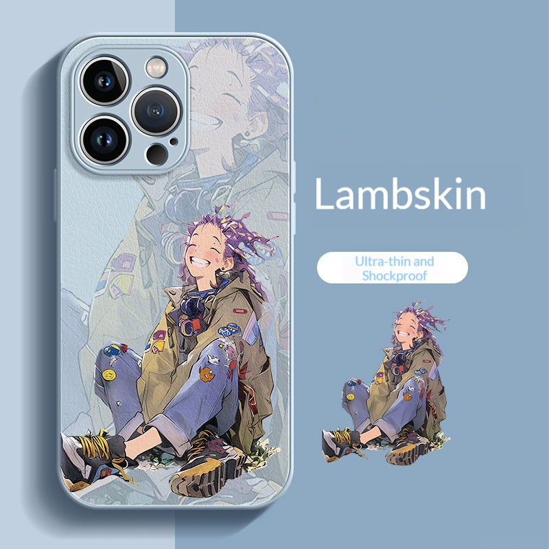 Happy Girl Lambskin Apple Phone Case