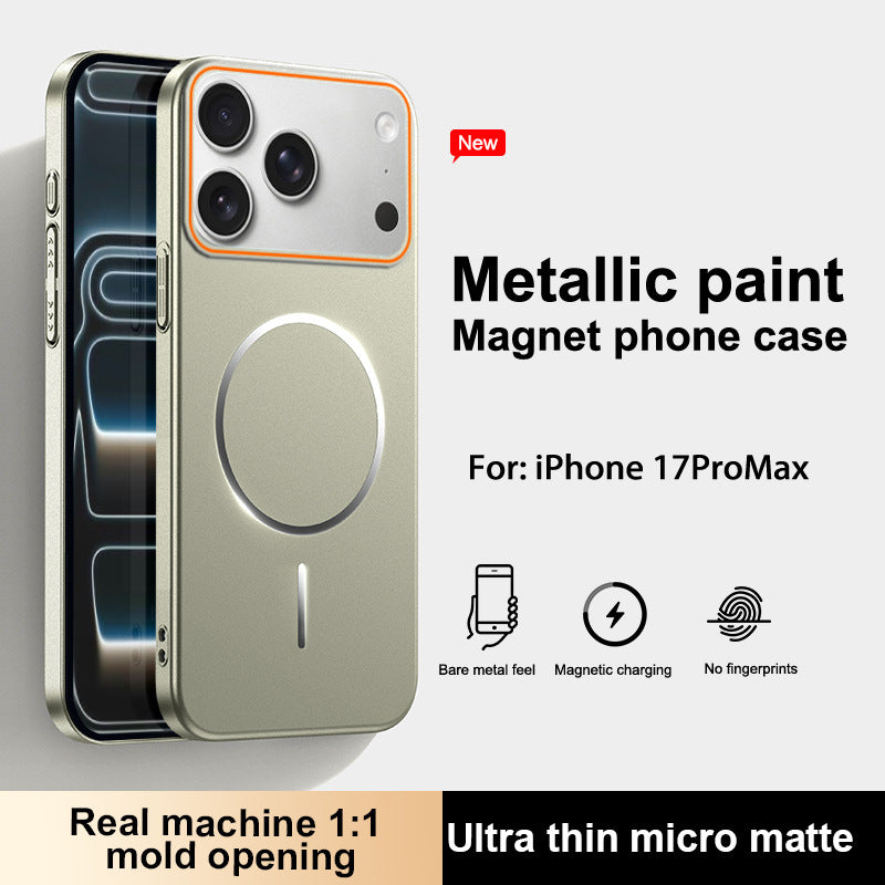 Painted full-coverage thin-ring magnetic Apple phone case