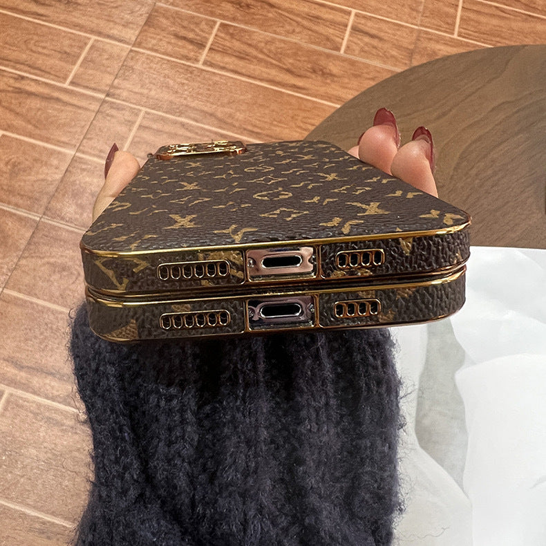 Fashion brand leather luxury high-end iPhone case