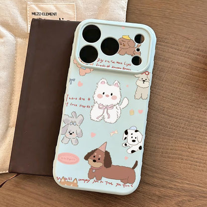 Side Heart Puppy Apple Phone Case
