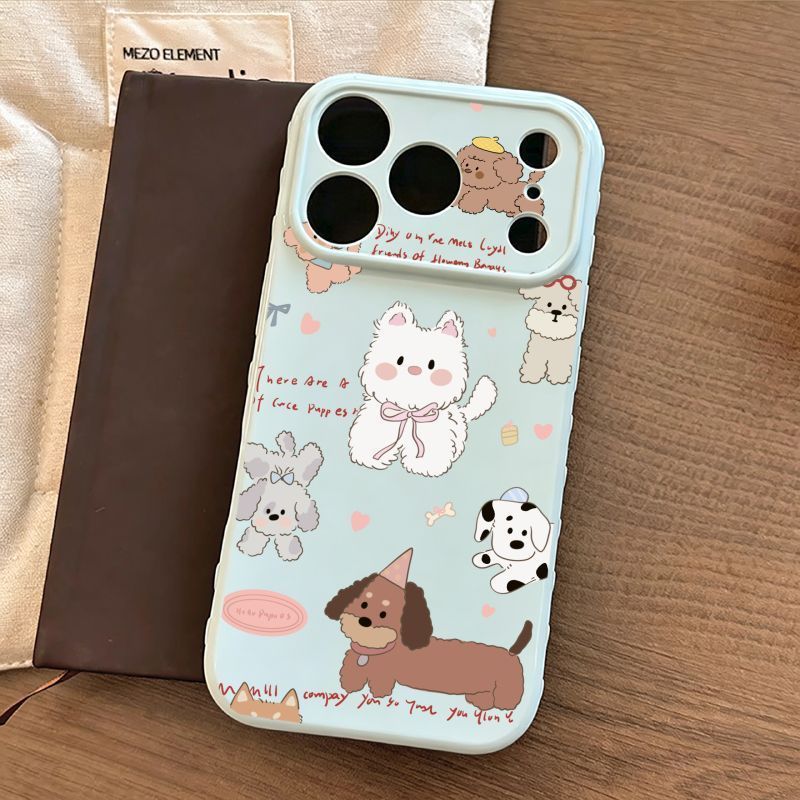 Side Heart Puppy Apple Phone Case