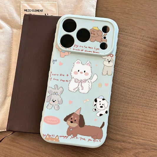Side Heart Puppy Apple Phone Case
