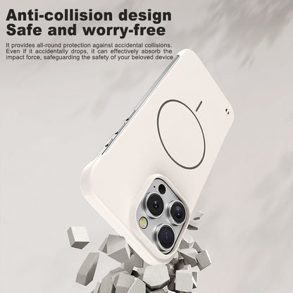 Thin circle magnetic skin-feel solid color frameless shell Apple phone case