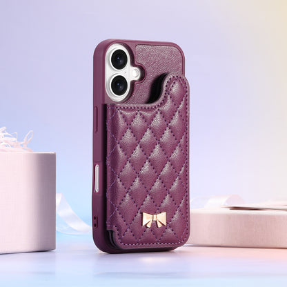 Luxury Flip Wallet with Mirrored Apple Phone Case