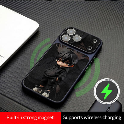 Black-Haired Boy Magnetic iPhone Case