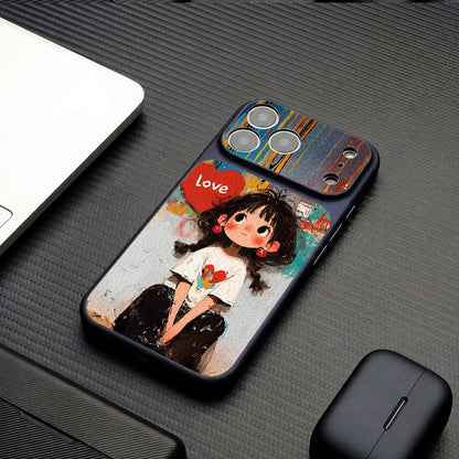 Graffiti Heart Girl Apple Phone Case