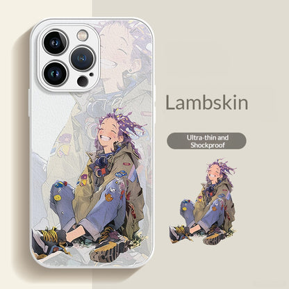 Happy Girl Lambskin Apple Phone Case