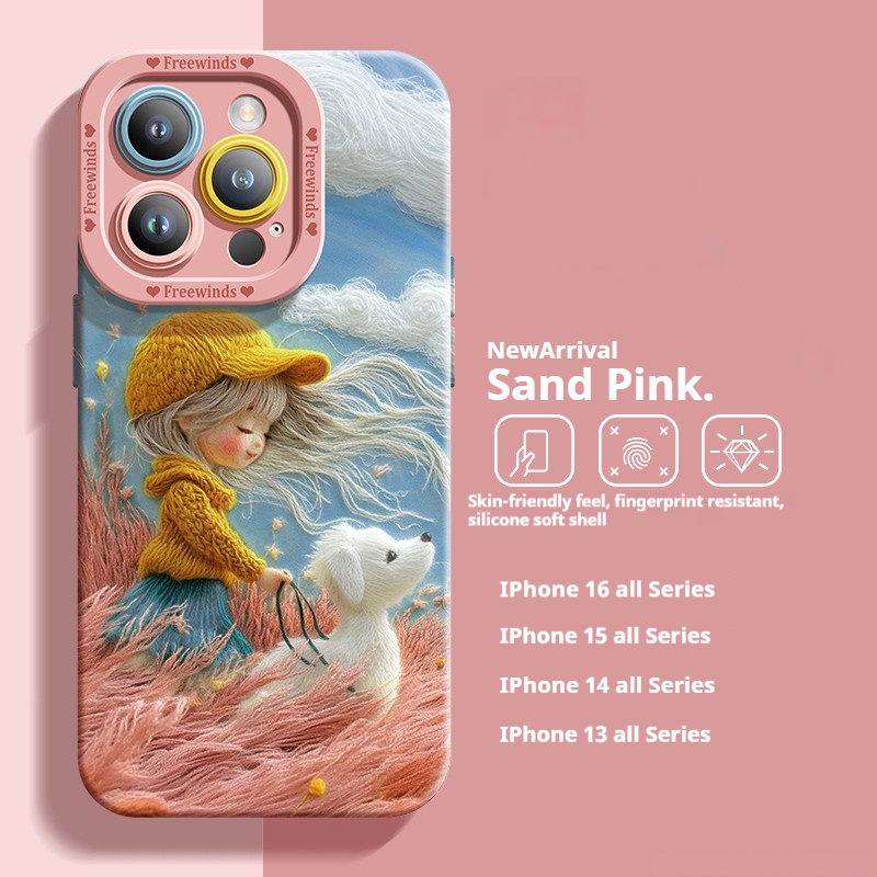 Oil painting girl iPhone case