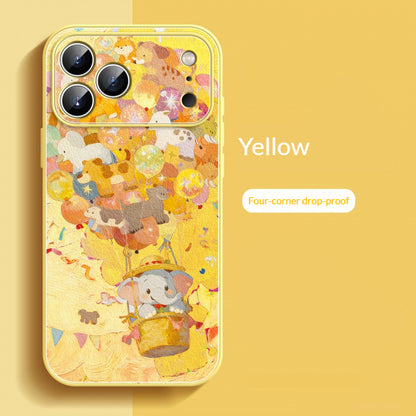 Lambskin Elephant Hot Air Balloon iPhone Case