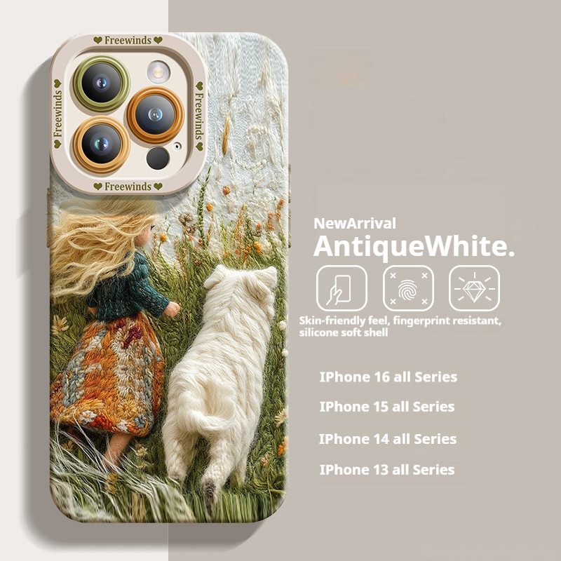 Oil painting girl iPhone case