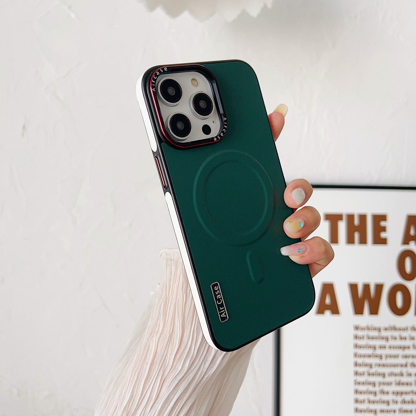 Starlight Plain Leather Magnetic Phone Case