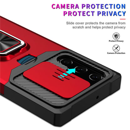 Card-type sliding window anti-fall traction ring bracket Samsung mobile phone case