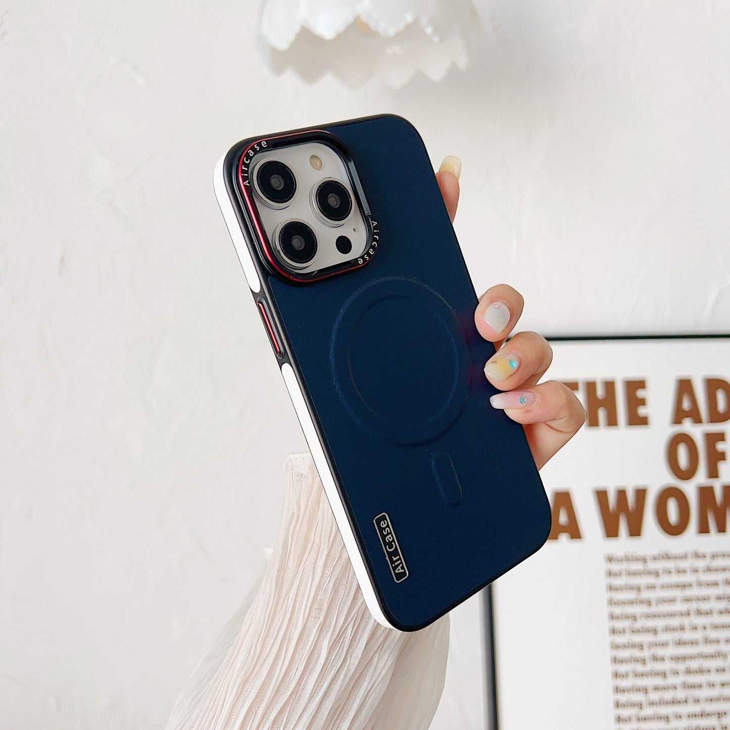 Starlight Plain Leather Magnetic Phone Case