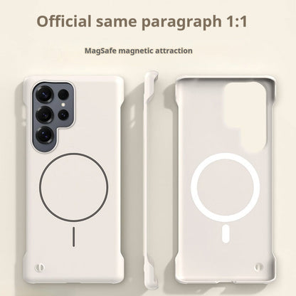 Thin circle magnetic skin-feel solid color frameless shell Samsung phone case