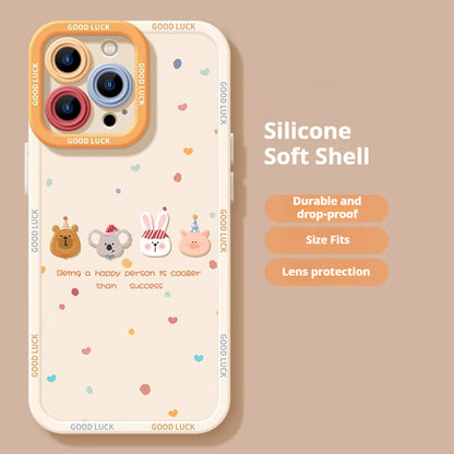 Cute donut silicone Apple phone case