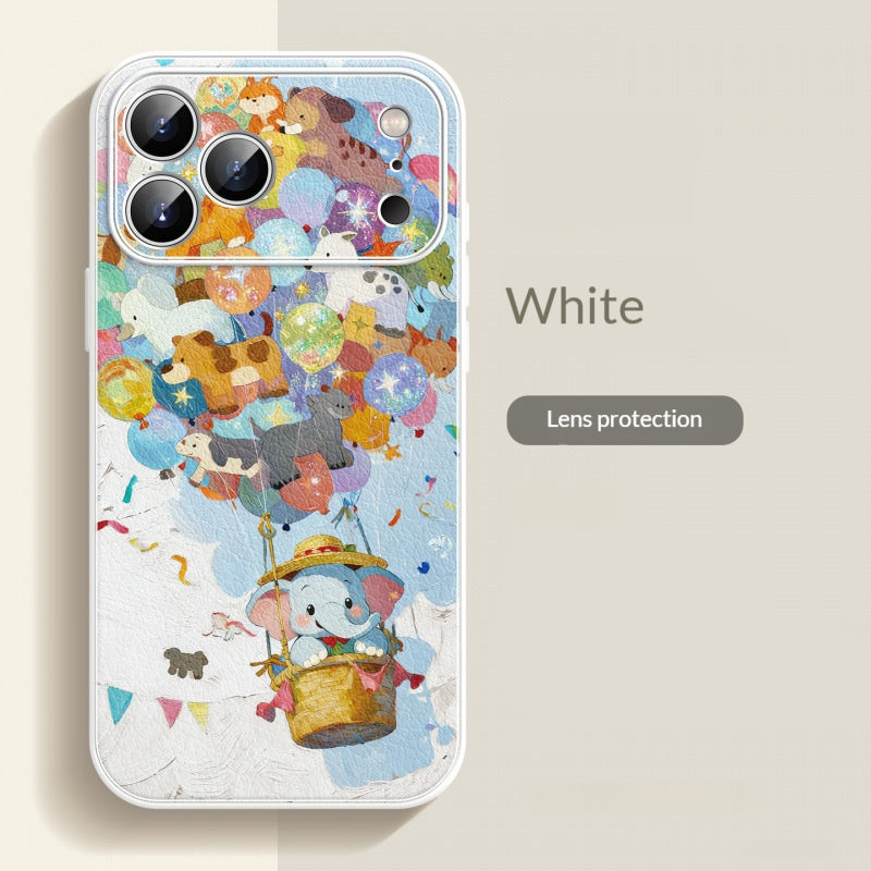 Lambskin Elephant Hot Air Balloon iPhone Case