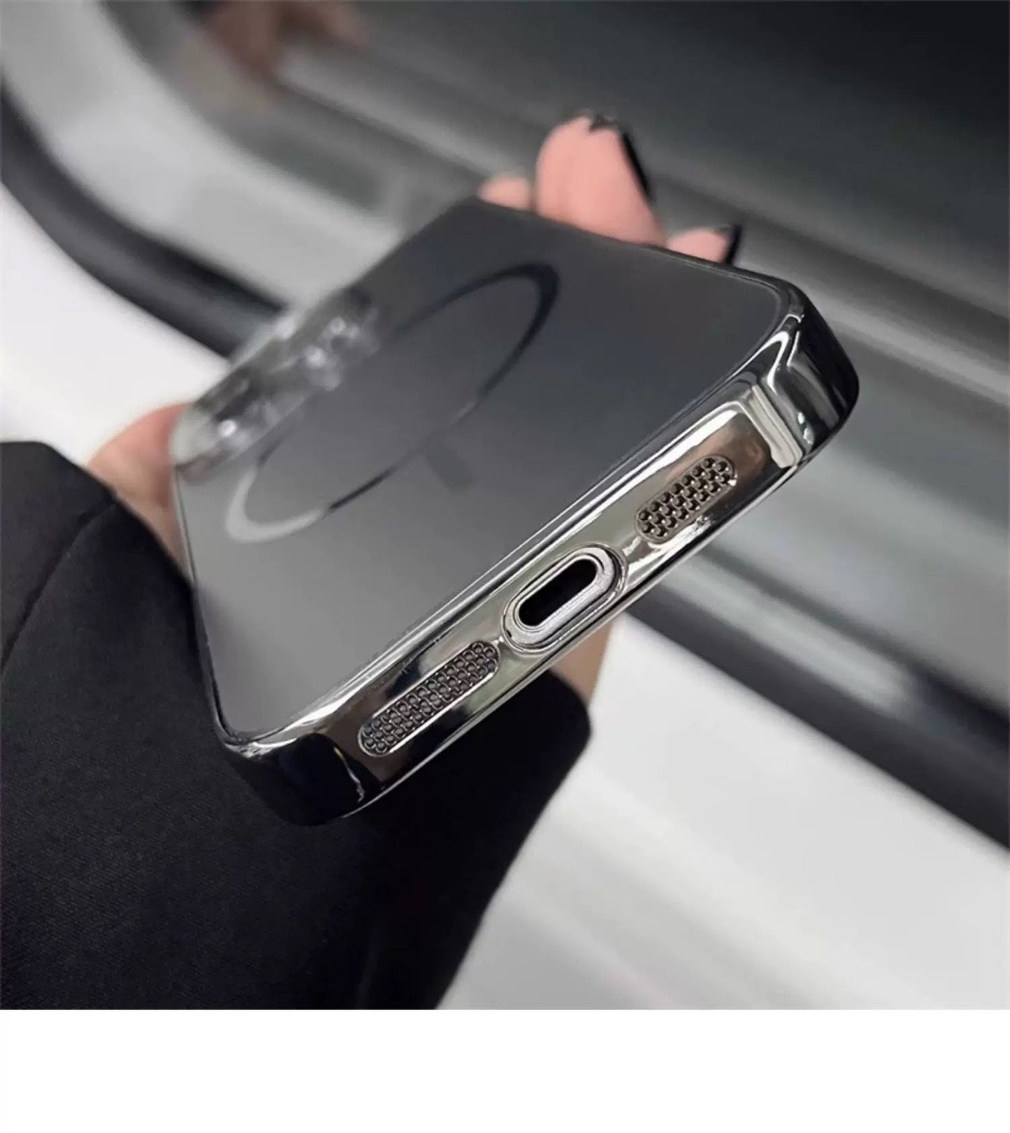 Nano original color fine circle magnetic Apple phone case