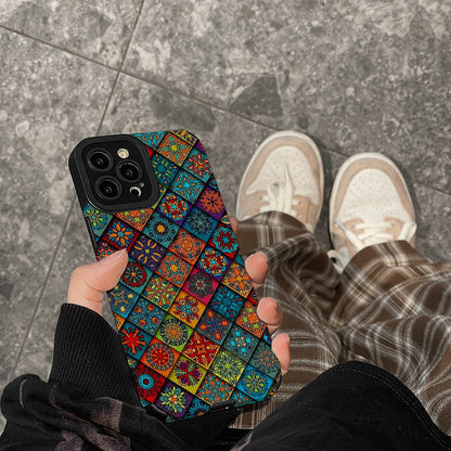 Diamond pattern totem Apple phone case