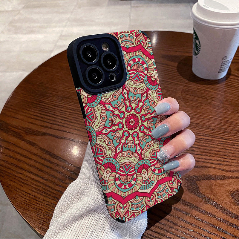 Diamond pattern totem Apple phone case