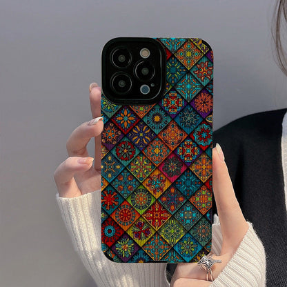 Diamond pattern totem Apple phone case