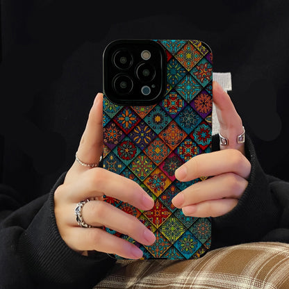 Diamond pattern totem Apple phone case