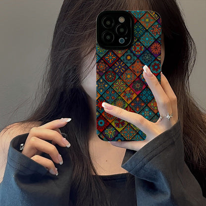 Diamond pattern totem Apple phone case