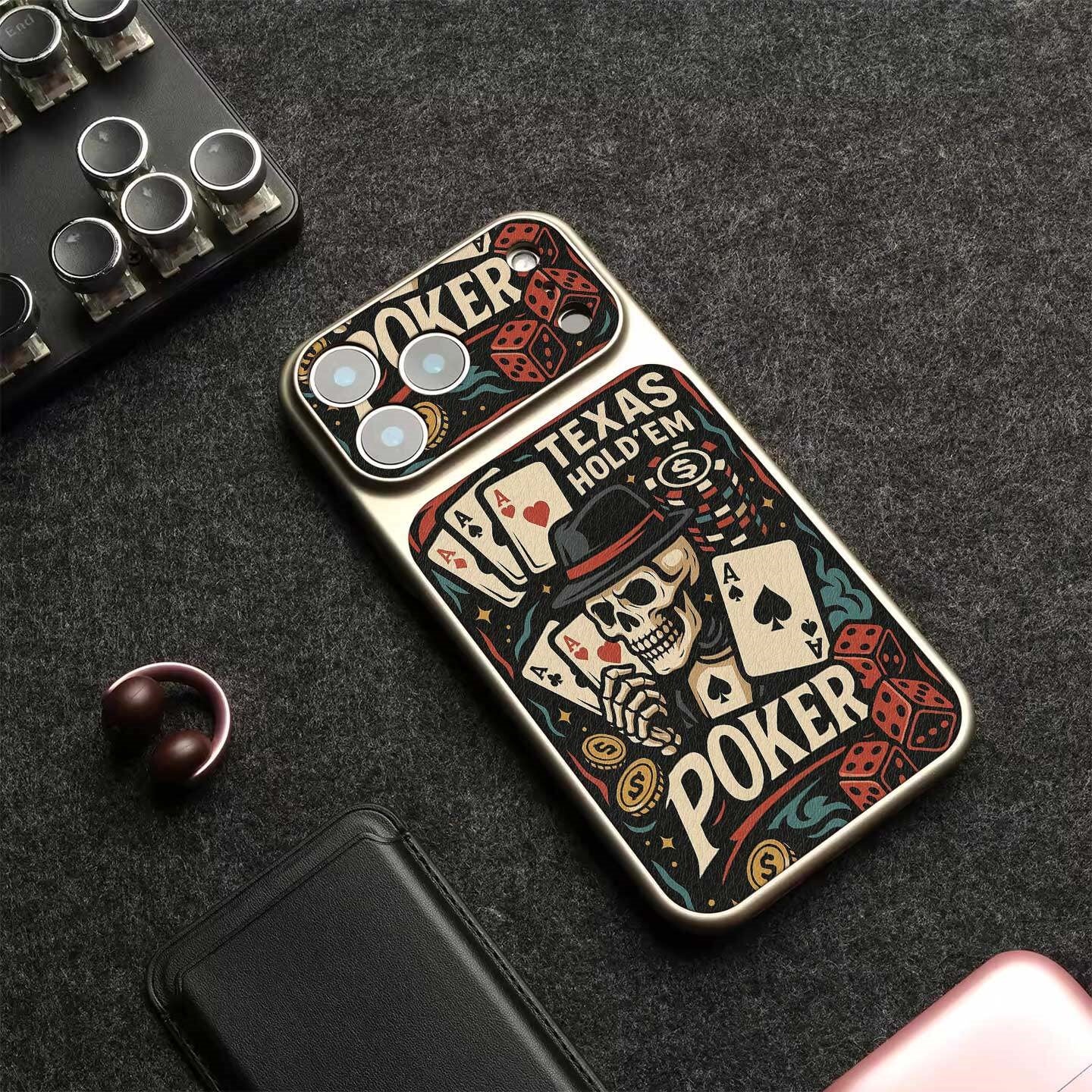 Playing card skull frosted Apple phone case