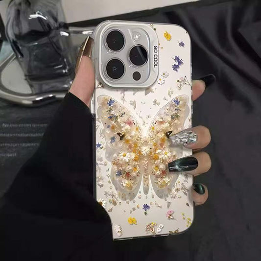 Artistic Floral Butterfly Apple Phone Case