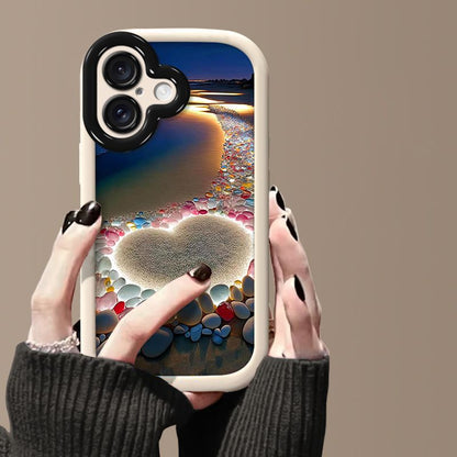 Beach Heart Apple Phone Case