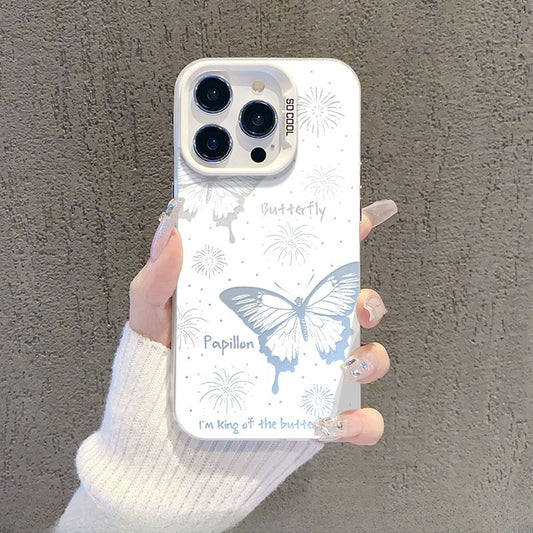Frosted Hollow Butterfly Apple Phone Case